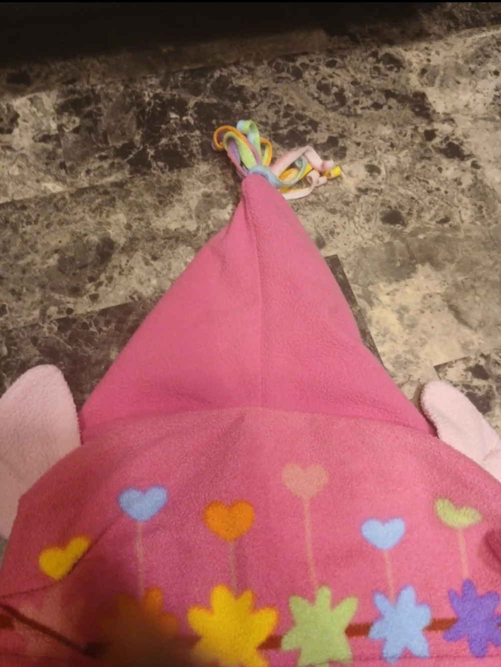 Trolls Pink & Blue Zip-Front Hooded Pajama Set